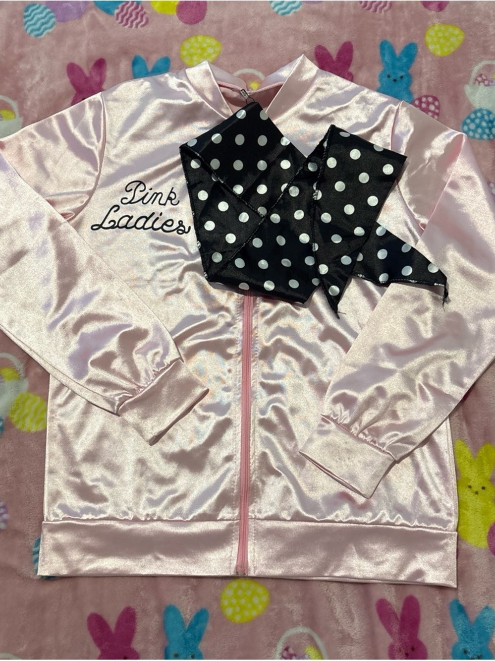 Pink Ladies Satin Bomber Jacket - Pink